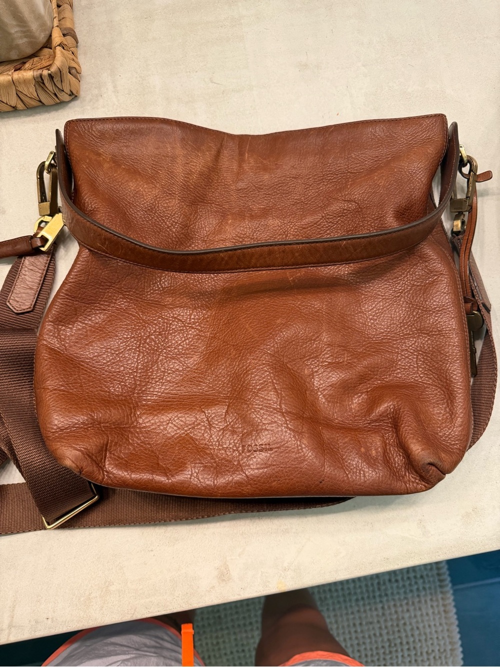 Fossil Leather Shoulder Bag